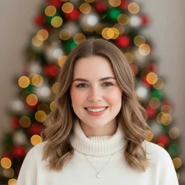 Christmas Bokeh Portrait